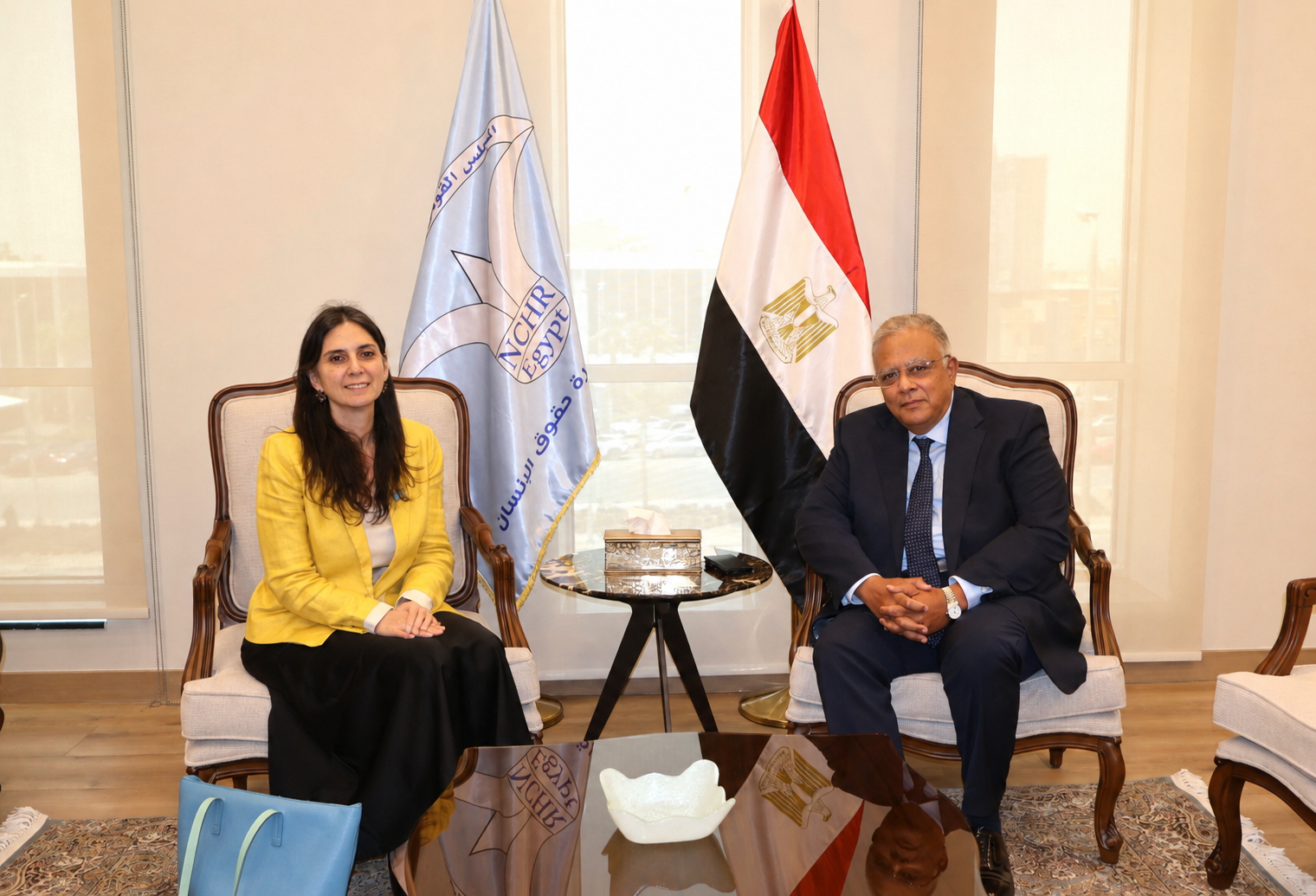  رئيس المجلس القومي لحقوق الإنسان يستقبل ،   ممثلة منظمة الأمم المتحدة للطفولة (اليونيسف) في مصر 