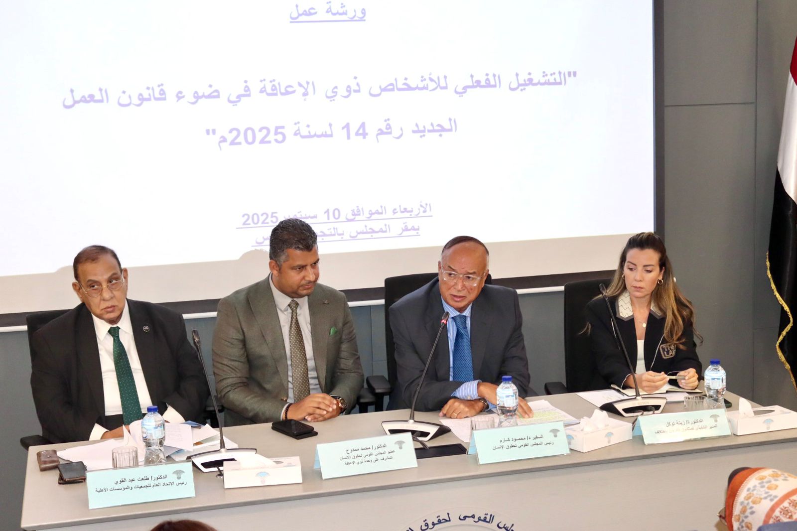  المجلس القومي لحقوق الإنسان ينظم ورشة عمل لتعزيز الحق في العمل للأشخاص ذوي الإعاقة 