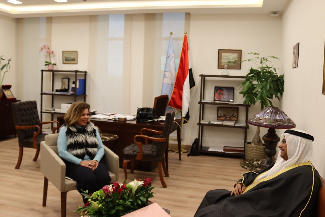  Ambassador Moushira Khattab meets with the Speaker of the Arab Parliament 