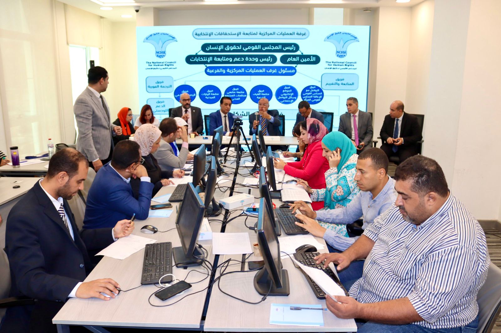  انطلاق أعمال غرفة متابعة انتخابات الشيوخ بالقومي لحقوق الإنسان 