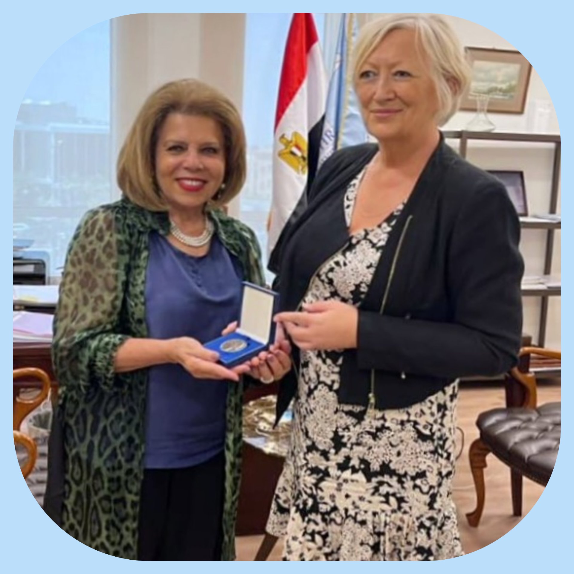  Ambassador Dr. Moushira Khattab receives Deputy General Director for Normandie Region 